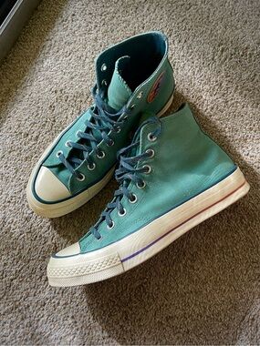 Converse Chuck 70 Hi Algae Coast Deep Sleep Teal High Top Sneakers W10 M8